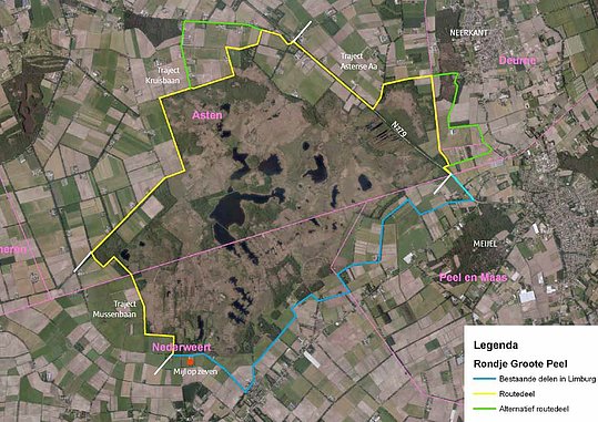 Routekaart Rondje Groote Peel