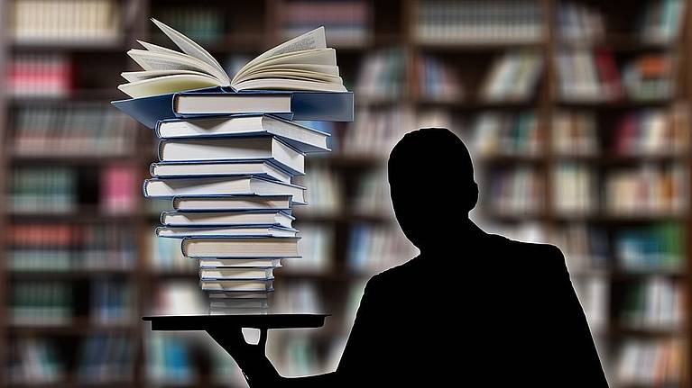 Afbeelding van een stapelboeken, bron: Pixabay Afbeelding van een stapelboeken, bron: Pixabay